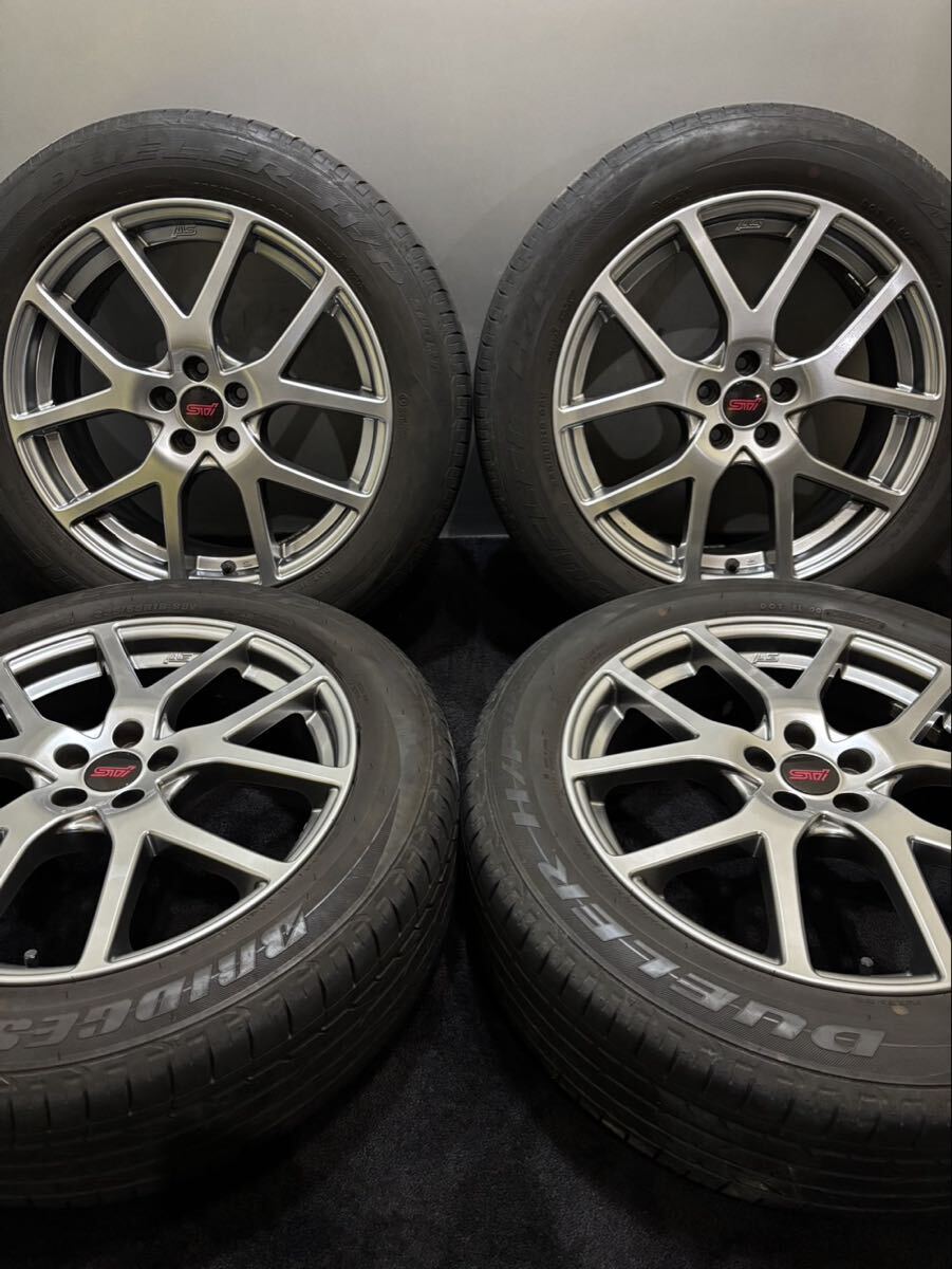★225/55R18 BRIDGESTONE/DUELER H/P  2009 год  пр-во    Субару  GT кузов  XV  оригинальный  OP STI 18 дюймов  7J +55 100 5H  лето  шина   4 штуки  ( юг 2-M156)