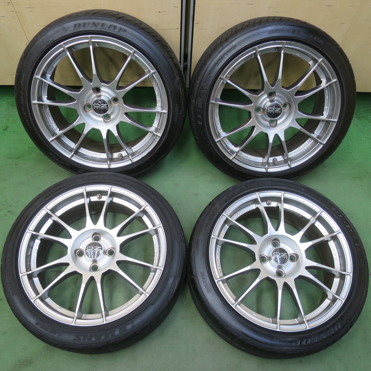4 штуки   стоимость ★O *  Z RACING ULTRALEGGERA 205/45R17  Dunlop  LE MANS LM703 OZ racing    ультра ... PCD100/4H★6032608...