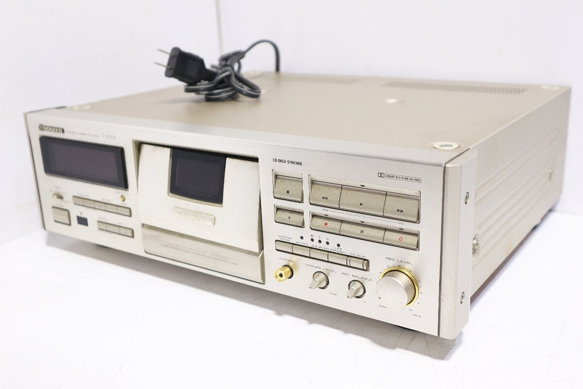140☆PIONEER  Pioner  T-1100S STEREO CASSETTE DECK  кассетная дека ◇3O-007