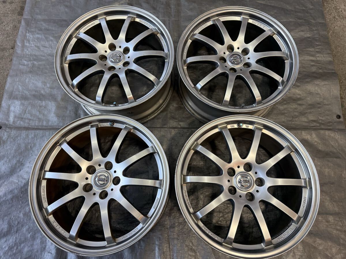редко встречающийся   Nissan  Y50 ...  оригинальный OP  Rays  19×8.5j+50 5 отверстие  PCD114.3  кованный  FORGED  легкий (по весу)  RAYS  нецелевое использование  USDM  Северная Америка   JDM 1P ... пластинка   опция
