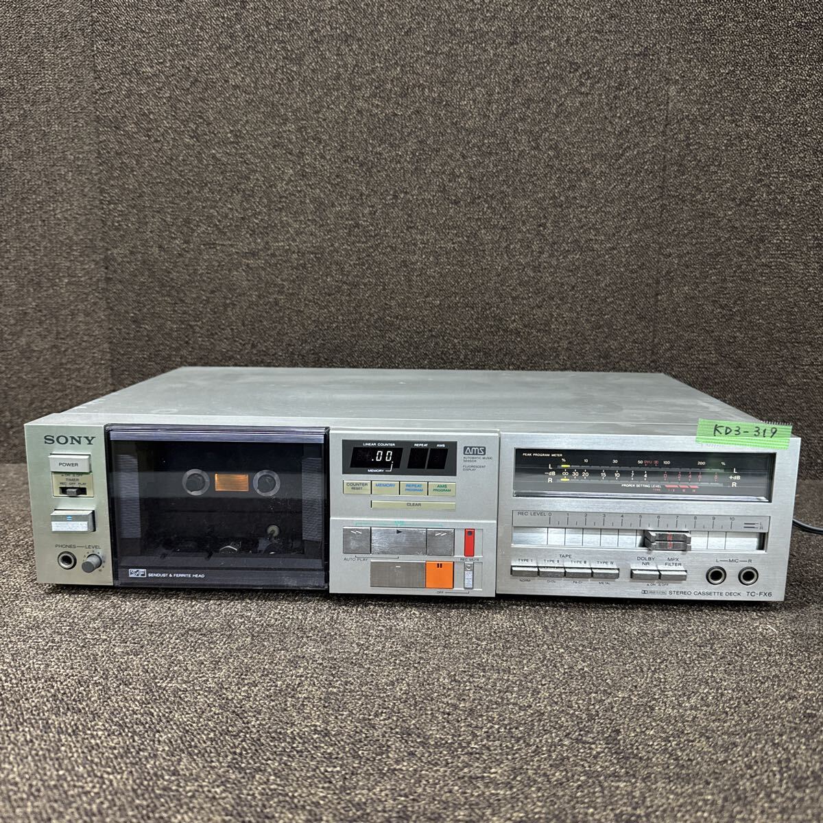 KD3-319  очень дешево   кассетная дека  SONY TC-FX6 STEREO CASSETTE TAPE DECK  простой  проверено на работоспособность   подержанный товар  товар в состоянии "как есть"
