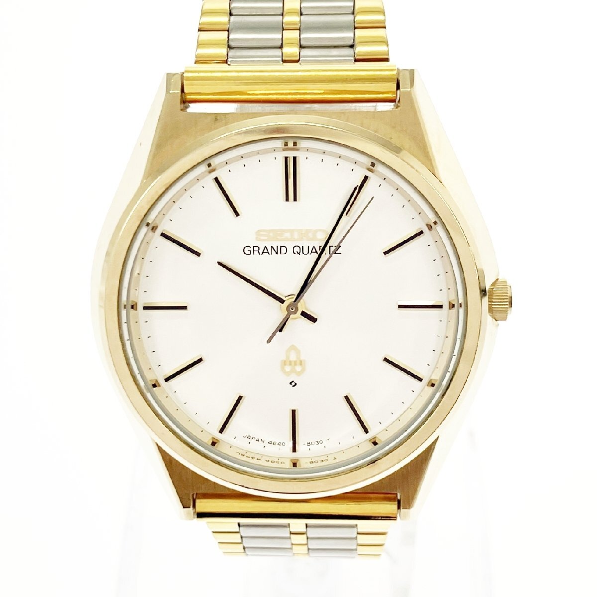【1  йен  старт 】SEIKO  Seiko   4840-8041  Grand   кварцевый  GP×SS   серебристый  циферблат   кварцевый   мужские наручные часы   734693