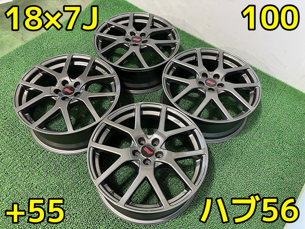 Субару  оригинальный  STI ENKEI пр-во  ♪18×7J PCD100 5H +55  хаб 56♪ диск    только  4 штуки ♪ Impreza   и т.д. ♪ спокойствие     оригинальный ♪ подъём ... толстый  ... магазин  ♪2609W13