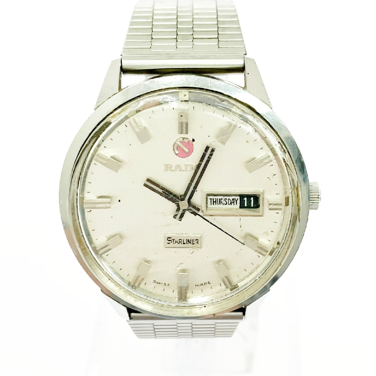 【1  йен  старт 】RADO ... 11780-1  звезда  ...  день   день  ... SS   серебристый  циферблат   автоматически  скручивание    мужские наручные часы    продаю как нерабочий   678971