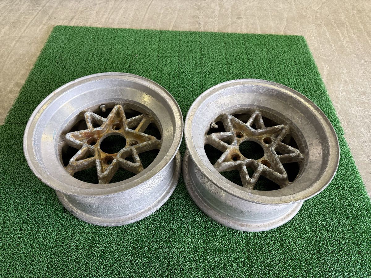 TECHNO RACING 14 дюймов  7JJ +2 pcd114.3 4 отверстие 　 старые автомобили  ... racing    подержанный товар  2 штуки   нерабочий товар  　