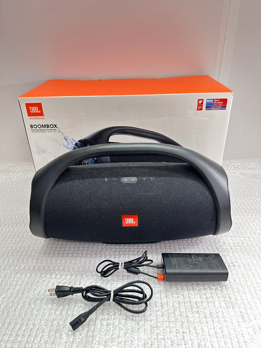 ♪【JBL BOOMBOX  портативный   Bluetooth динамик  BOOMBOXQ  включение питания  проверено на работоспособность  ... NATIONAL   коробка  включено 】OK22681