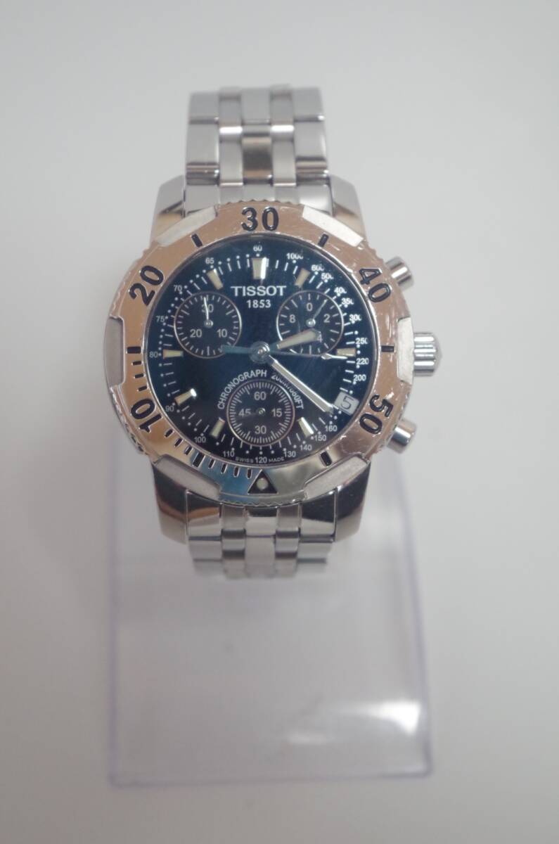 A8457 TISSOT PRS 200 T362/462  хронограф   черный  циферблат   сапфир  стекло  200M  проверено на работоспособность