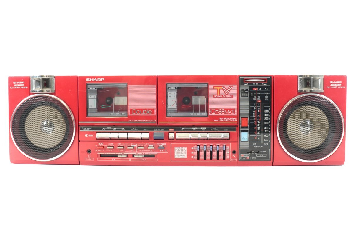 SHARP  SHARP  QT-88MKⅡ  магнитола   двойной   магнитола   кассетная дека   винтаж   аудио   Сёва   ретро  2167-YO