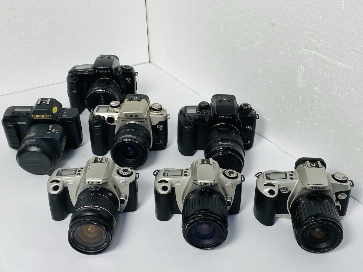 Canon EOS T80  пленка  камера   5 штук    вместе   Canon   пленка 1 однообъективная зеркальная камера   на работоспособность не проверялось   продаю как нерабочий