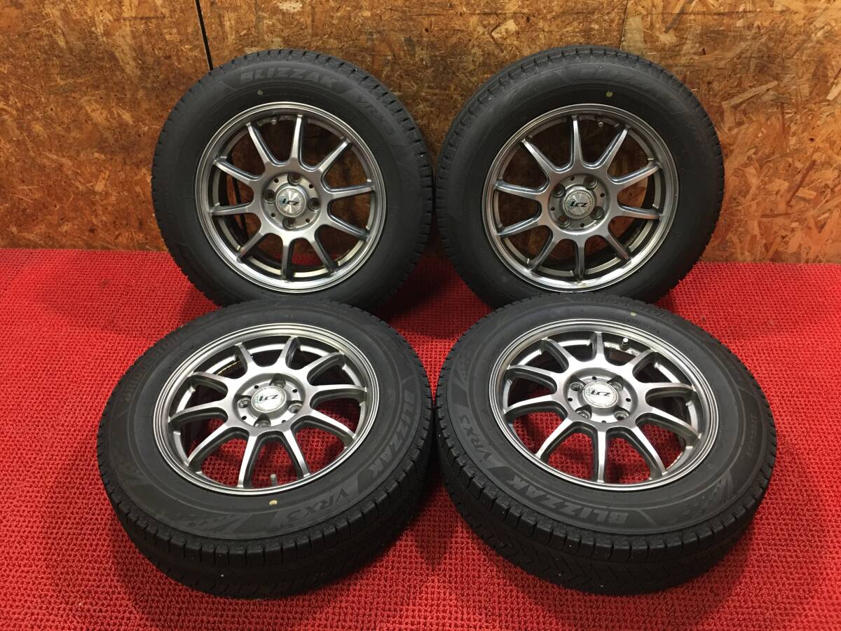 не оригинальный AW LCZ 15 дюймов  15×6J OFF45 PCD100 4 отверстие  185/65R15  Brigestone   Blizak  VRX3  Зима  шина  2024 год   продажа !!