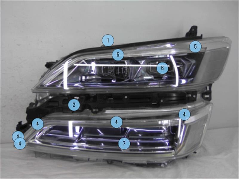 Toyota   оригинальный   Vellfire  《 AYH30W 》  левый   Фары  81185-58570 P21600-26003550