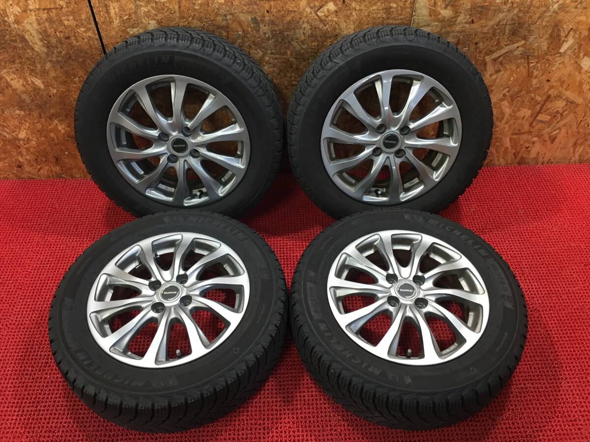 Brigestone  BALMINUM 15 дюймов  15×5.5J OFF42 PCD100 4 отверстие  185/65R15 MICHELIN X-ICE SNOW  Зима  шина  202 5 лет    продажа !!