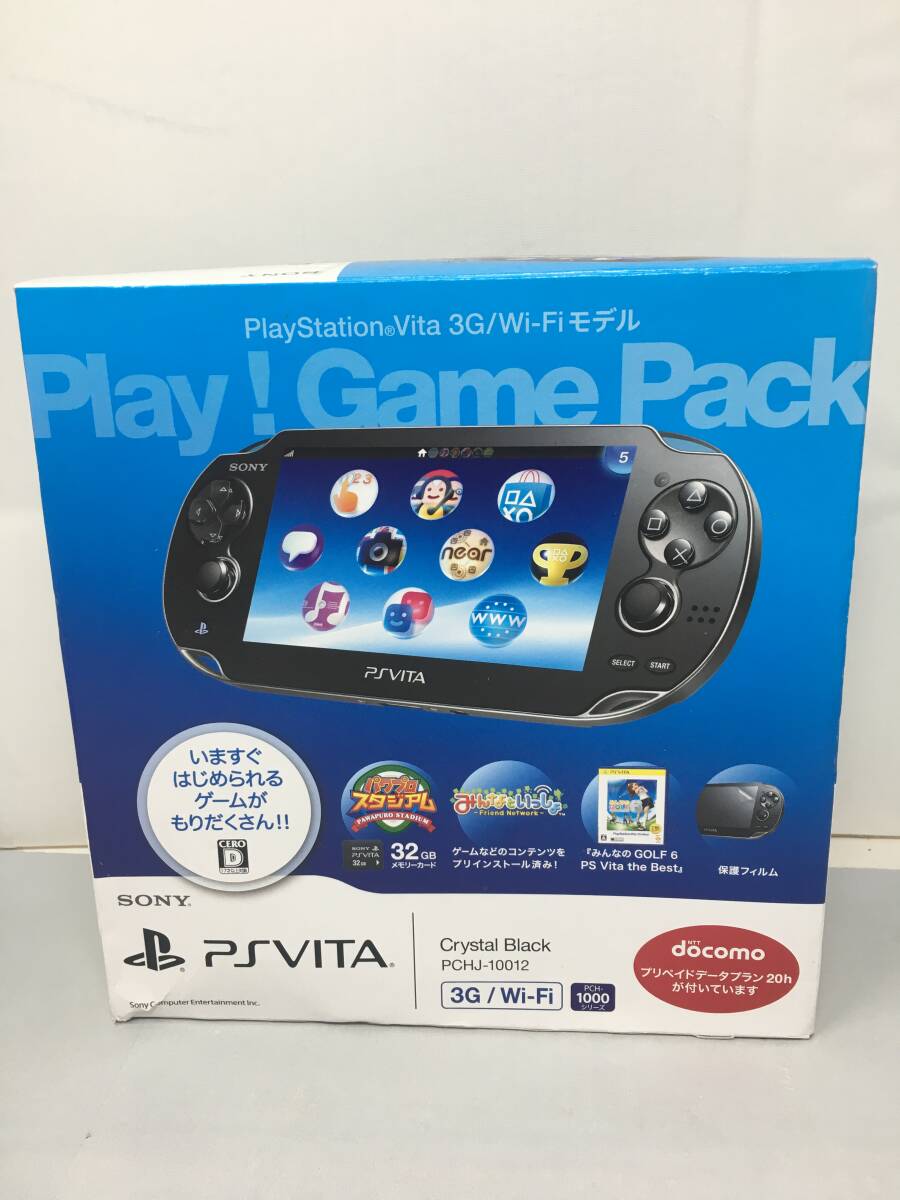 TY-956  нераспечатанный SONY PS VITA  сам товар  3G/Wi-Fi Play!GamePack PCHJ-10012   кристалл  черный   есть  ...EL  производство  завершение  модель