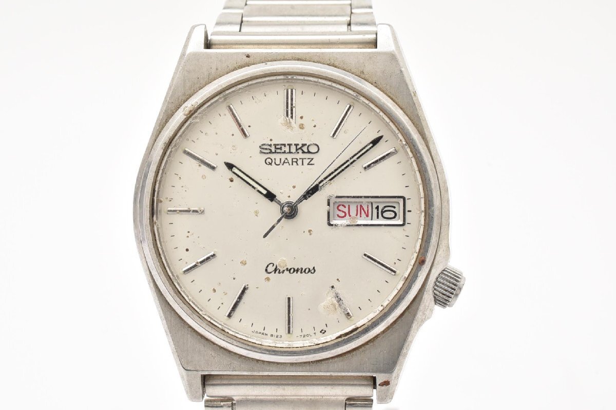 SEIKO  Seiko   CHRONOS ... 8123-7130   серебристый  3 игла  ...  нержавеющая сталь   повседневная жизнь  водонепроницаемый  Quartz  мужской   наручные часы   день   день  ...