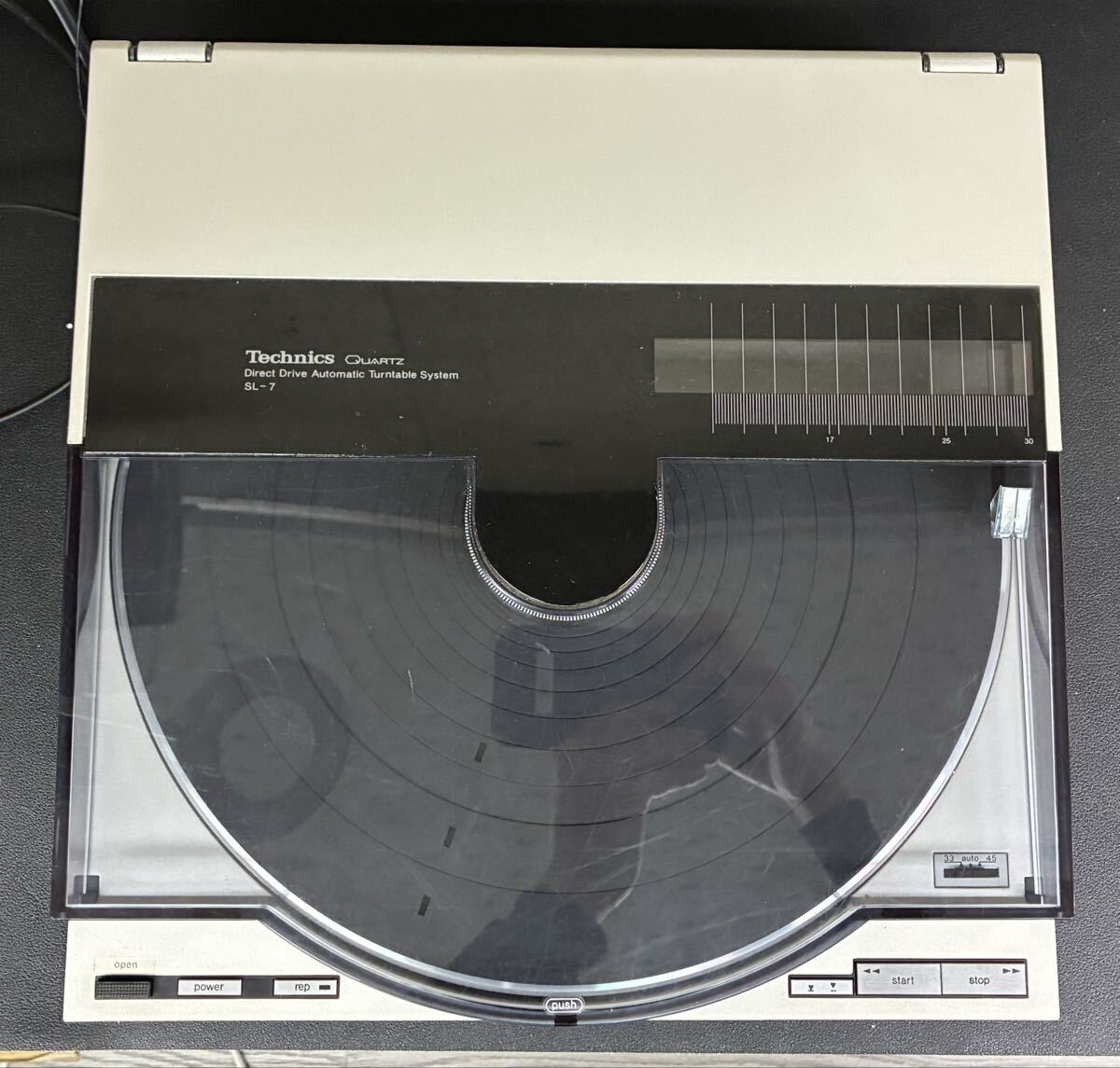 w1000  йен  старт   нерабочий товар   Technics QUARTZ SL-7 Direct Drive Automatic Turntable System  Technics   проигрыватель пластинок   пластинка