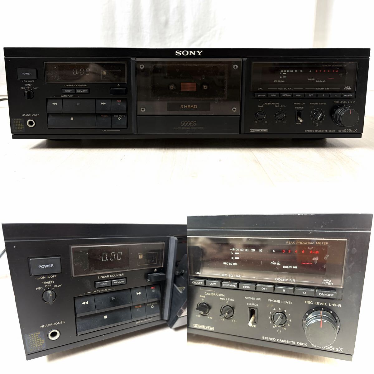 b596 SONY TC-K555ESX  кассетная дека   включение питания   только   проверка 　 нерабочий товар    SONY