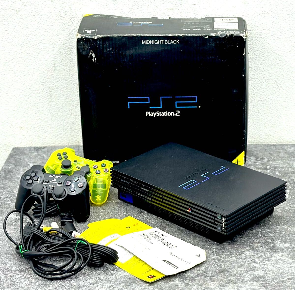 включение питания OK■PlayStation2 ... Station  2 PS2 ... ... черный   контроллер ２ штука  ■  Хего  девушка ... город  с  c0 25-2633