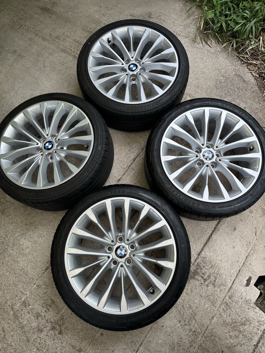 【 красивая вещь    】BMW 5 серия  G30 18 дюймов x8J+30 PCD112 BS... 2 штуки  *   GOODYEAR  2 штуки  225/40/18  вместе 5〜 6 мм.  примерно