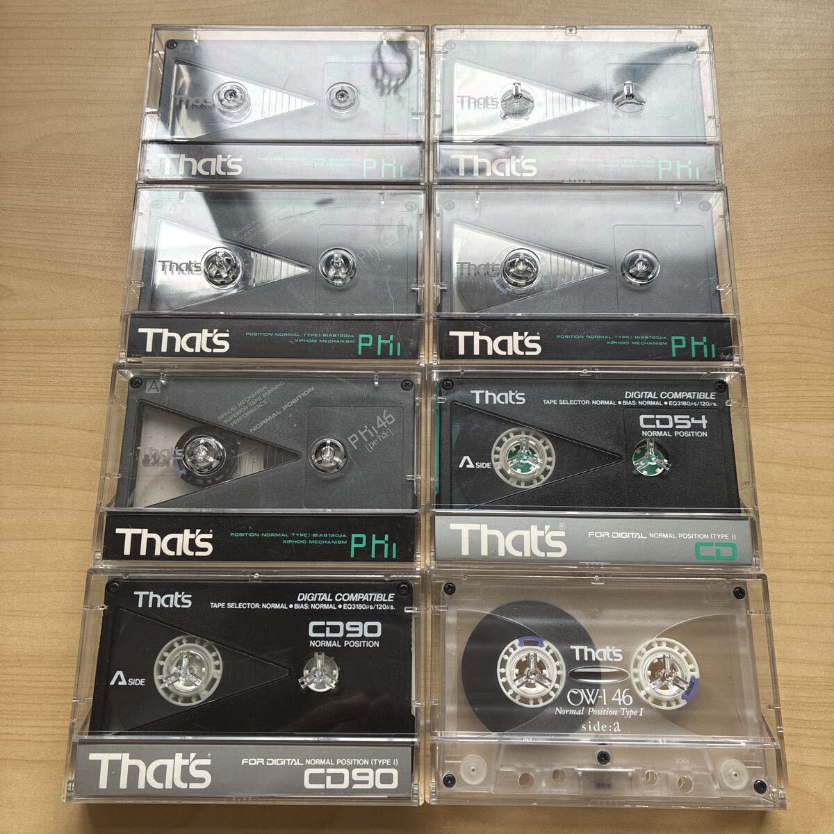 кассета  лента    подержанный товар   Taiyo Yuden  That's  обычный  8 шт.   комплект   CD OW-1 PHI  размагничивание   обработка ...