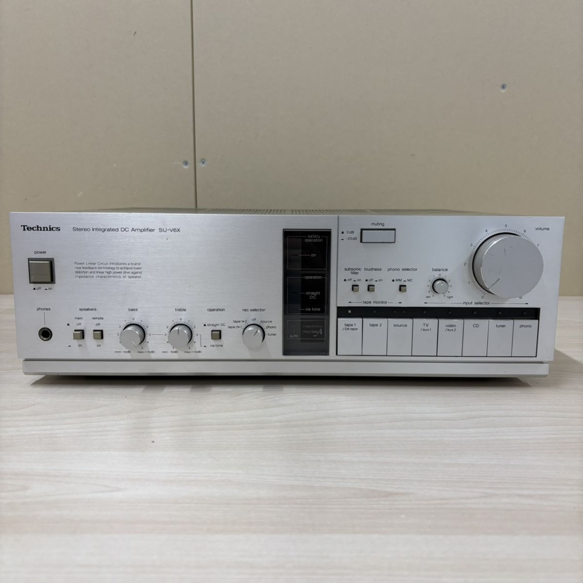 M373-T27-1626 Technics  Technics  Stereo Integrated DC Amplifier SU-V6X DC усилитель   аудио аппаратура    проверка включения произведена  TE
