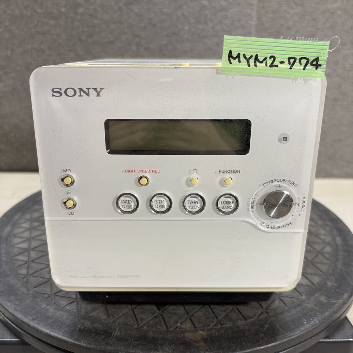 MYM2-774  очень дешево  SONY CMT-A01MD PERSONAL COMPONENT SYSTEM  включение питания  не проверена   подержанный товар  товар в состоянии "как есть"  ※3 раз  повторно выставил   ... избавление