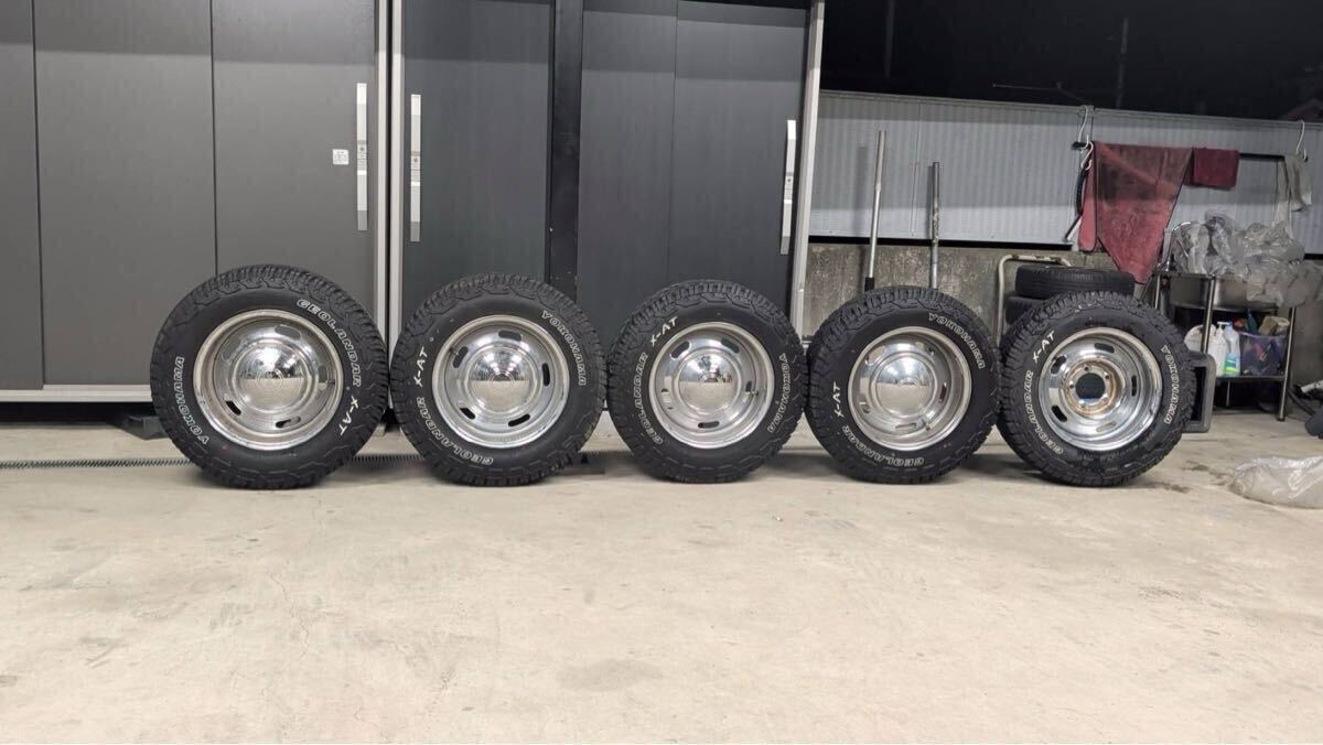 JIMNY 　16 дюймов 　 шина  диск   запасная деталь 　5 шт.   комплект  YOKOHAMA GEOLANDAR X-AT 195R16C 104/102Q 6PR