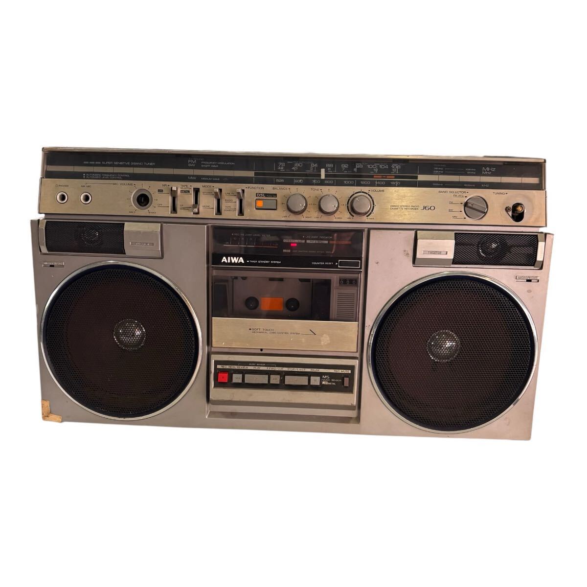 AIWA  AIWA CS-J60  магнитола   Сёва  ретро  【 подержанный товар  *   нерабочий товар  】（F1）