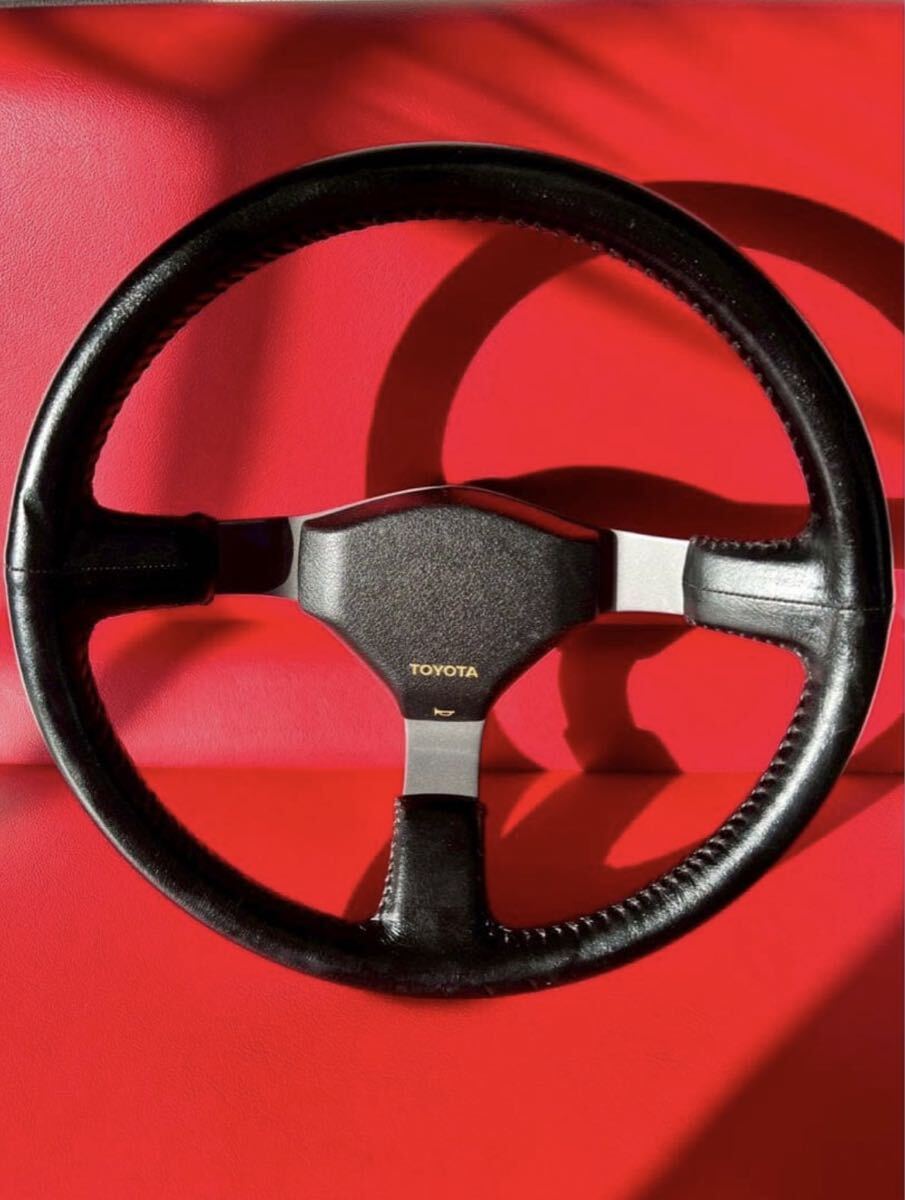 【... издание   редко встречающийся 】 Toyota  AE86  Corolla  Levin  ... Trueno   оригинальный   руль    руль   натуральная кожа   3 штуки  спица  GT-APEX  в настоящее время  вещь   старые автомобили