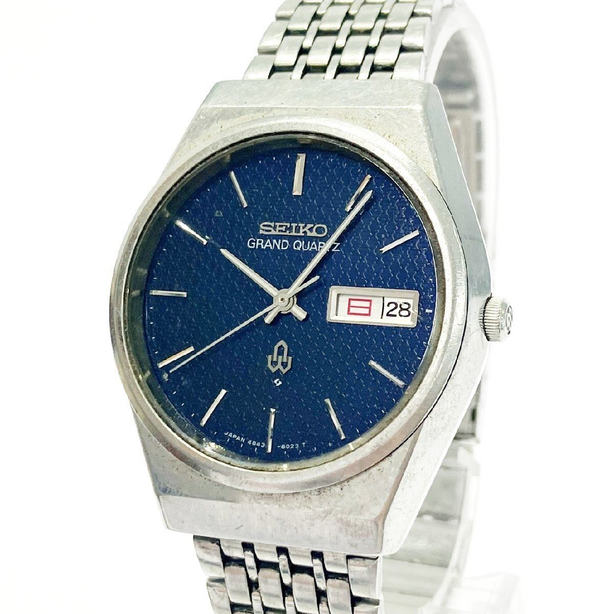 【1  йен  старт 】SEIKO  Seiko   4843-8050  Grand   кварцевый   день   день  ... SS  кварцевый   мужские наручные часы   731031