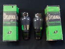 ♪♪Sylvania 6L6G редко встречающийся ... Leaf ... NIB товар пара #7 , ... * винтаж ... труба ♪♪