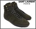 1210000 новый товар ◆42=27㎝◆【 Saint Laurent 】 кожа ... кроссовки 1 йен * доставка бесплатно