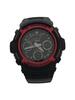 CASIO◆ кварцевый наручные часы / аналоговый / резина /RED/BLK