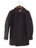 Schott◆U.S740N/DOUBLE PEACORT/... пальто /34/ полиэстер /BLK/ одноцветный / волос ... есть /