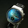 редко встречающийся SEIKO Speed Timer Seiko скорость таймер 6139-8040 598834 197 5 лет производство синий циферблат мужские наручные часы автоматически скручивание ... рабочий товар